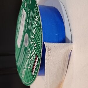 Kirkland Metallic Blue/Silver Reversible Wire-edged Ribbon, Approx 40 Yards